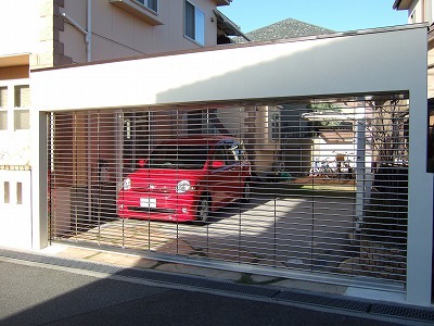 シャッターゲートのクローズ外構 守山市 | 京阪グリーン | 滋賀・京...