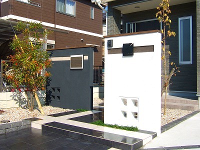 統一性を持たせた二種類の門柱 草津市 | 京阪グリーン | 滋賀・京都...