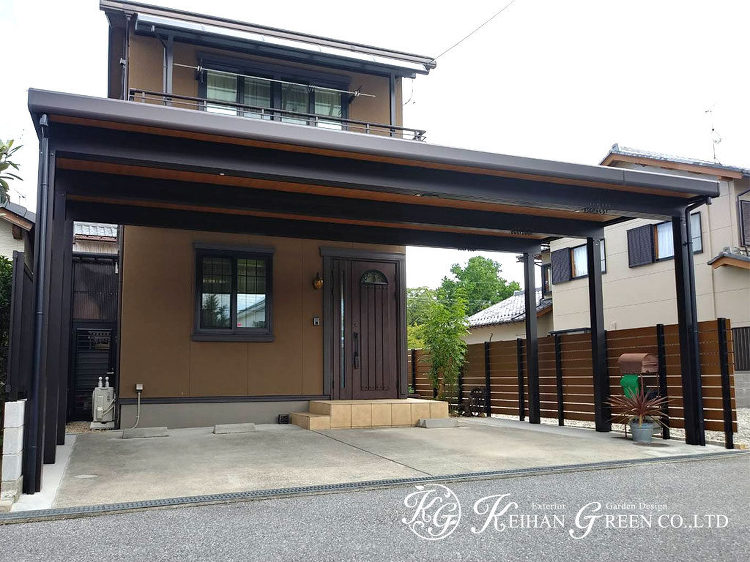 折板カーポートを軒天パネルでおしゃれに 彦根市 | 京阪グリーン | ...