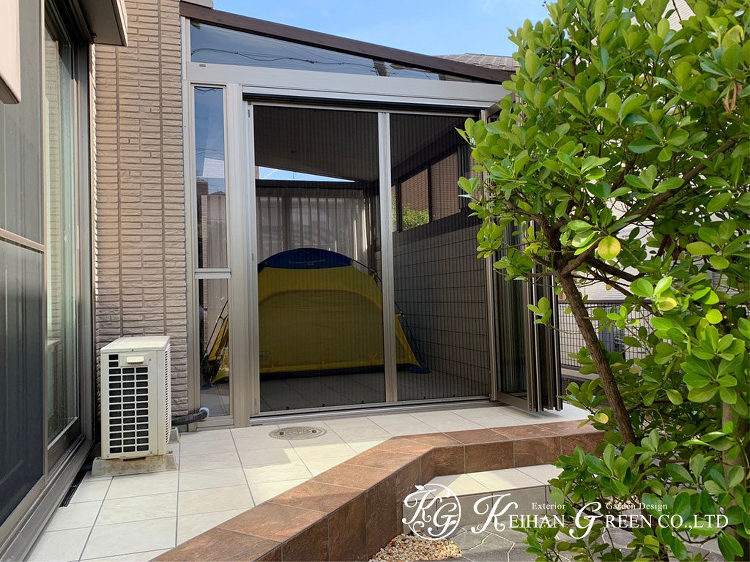 ガーデンルームで活かせていなかったお庭がリビングガーデンに変身 守山市...