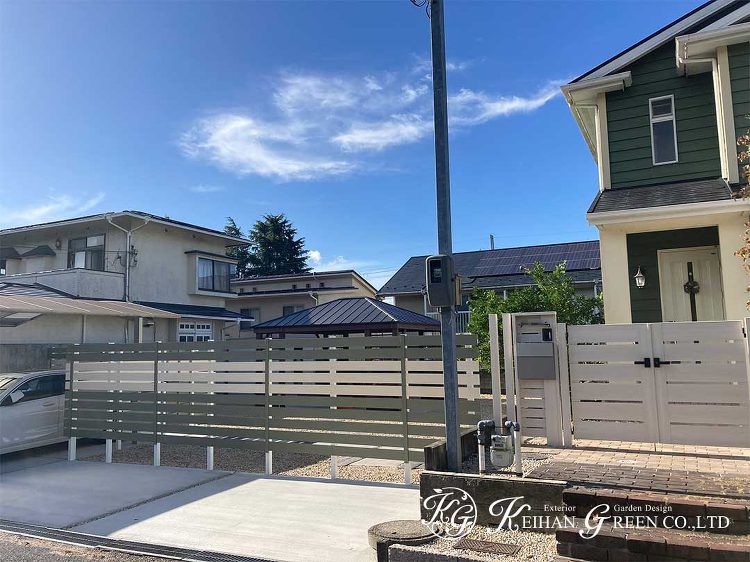 ハーブグリーンとホワイトの組み合わせで爽やかな外まわりに 大津市 | ...