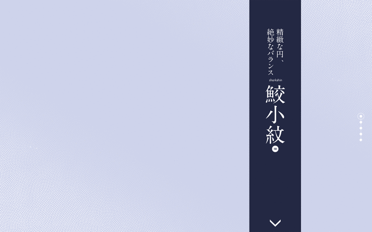 精緻な円、絶妙なバランス 鮫小紋|Designer's Inspira...
