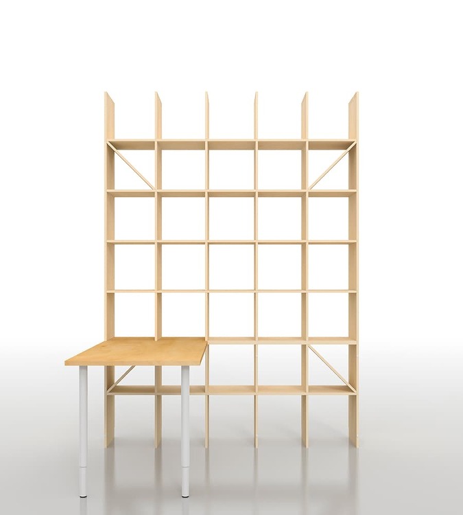 本棚付きデスク|デスク付き本棚の通販はマルゲリータ