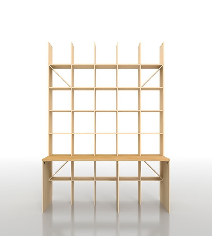 デスク付き壁面収納 オフィス家具|本棚付きデスクの通販はマルゲリータ