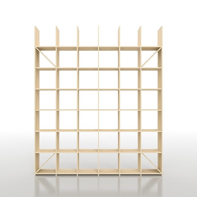 Shelf 壁一面の本棚 奥行350mm 縦7コマ×横6コマ|marg...