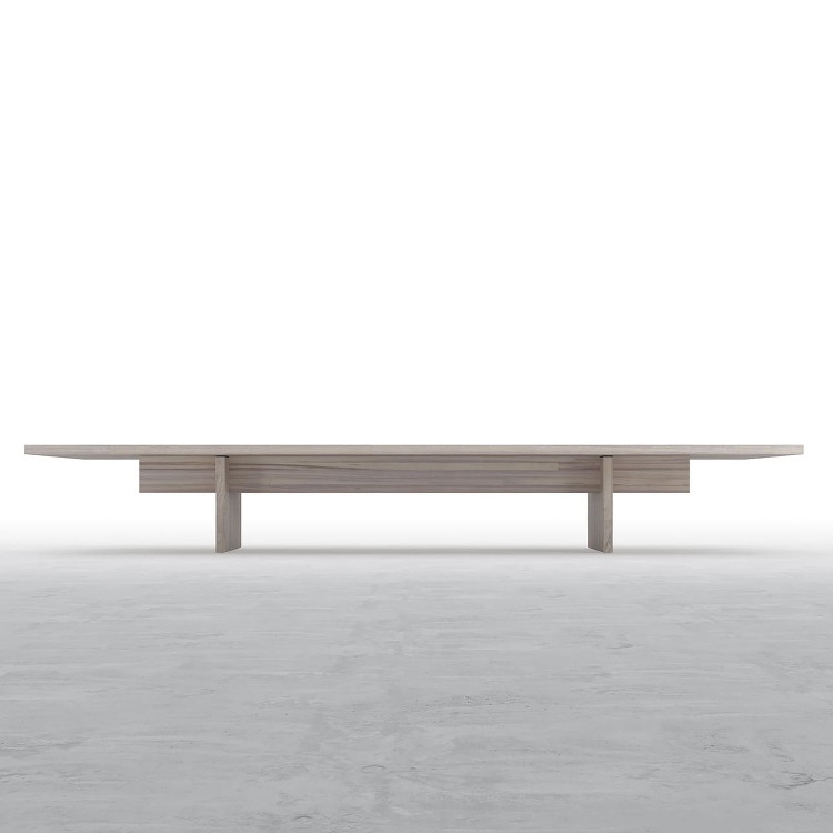 座卓 木製脚 幅2400×奥行900? ラバーウッド（ホワイト）リビン...