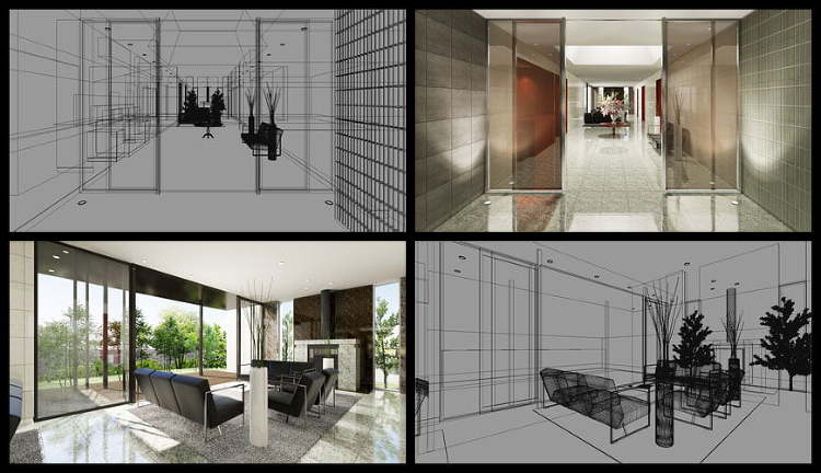 建築パース:マンションギャラリーCG