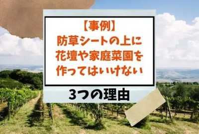 【事例】防草シートの上に花壇や家庭菜園を作ってはいけない3つの理由