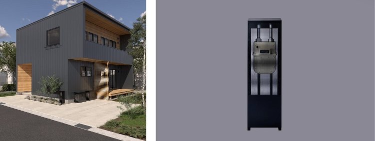 アルメタックス、ブラック系の外壁に合う設備カバー :: リフォーム産業...