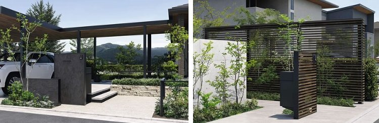三協立山・三協アルミ社、簡単施工の宅配ボックス付き門袖 :: リフォー...