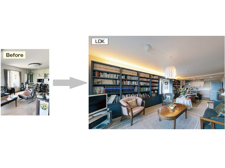 ナサホーム、輸入クロスと家具がマッチした英国風のリノベ【RoomCli...