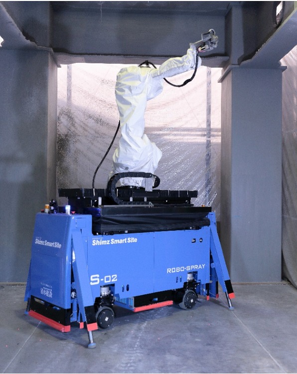半自動化した耐火被覆吹付ロボ「Robo-SprayII」が威力を発揮 ...