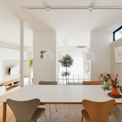 「ハイサイドライト(高窓)」でプライバシーを守りつつ明るく風通しよく暮...