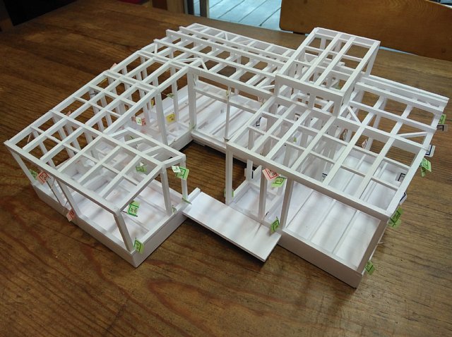 土壁平家の「里山-上津台の家」、軸組模型で構造材＆プレカット準備！ |...