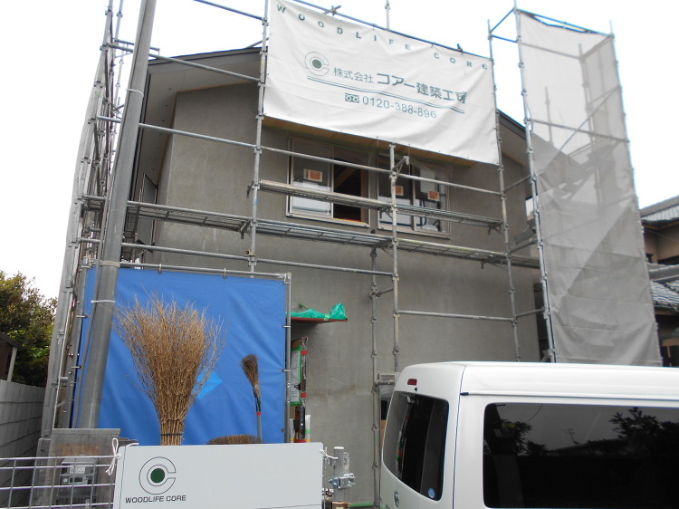 堺市西区浜寺 N様邸 左官工事 | 大阪の注文住宅、木の家の工務店コア...