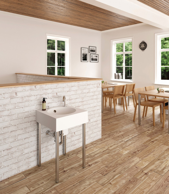 オープンスペースにも調和するシンプルな洗面台 | 日経クロステック(x...