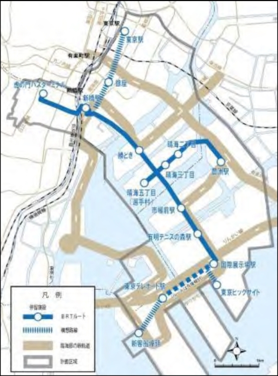 BRTで勝どき─新橋間が10分以下、都が数値目標 | 日経クロステック...