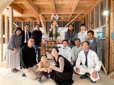お客様の家、上棟式でした。 | 宇部市・山陽小野田市の注文住宅なら| ...
