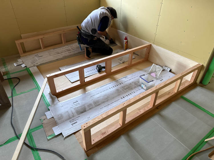 タタミコーナー 造作ベンチ,群馬県 耐震等級3 高気密高断熱住宅の設計...